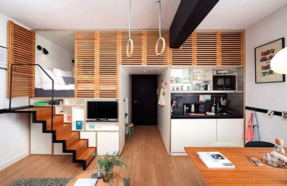 Thiết kế nội thất ấn tượng cho căn hộ 25m2